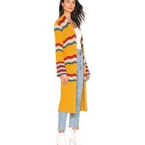 Free People Winding Road Cardi in Yellow Combo